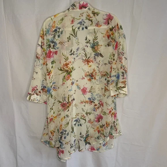 Floral Sheer Kimono Cover-Up - Picture 11 of 13